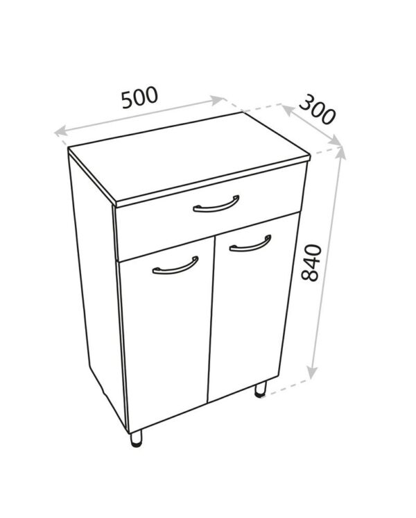Badrumsskåp Stående Basic Barato 50 - Bild 2