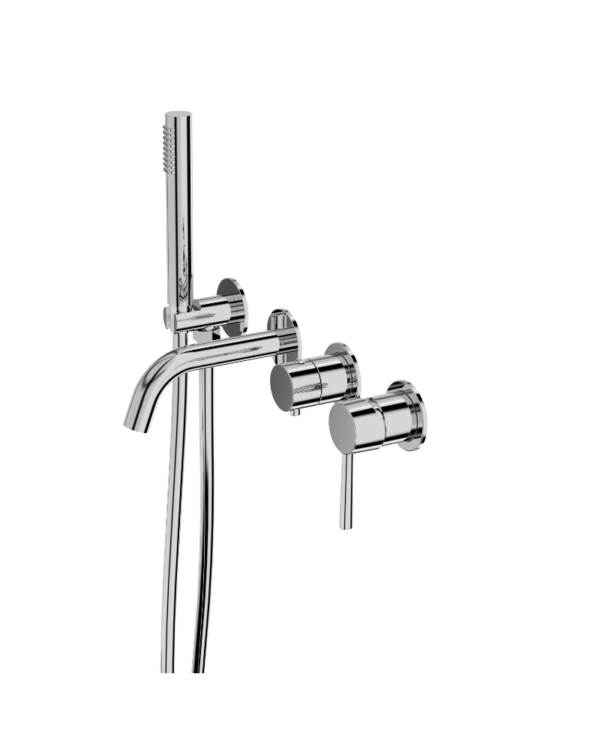 Inbyggd Fyrhåls Badkarsblandare Orion Chrome