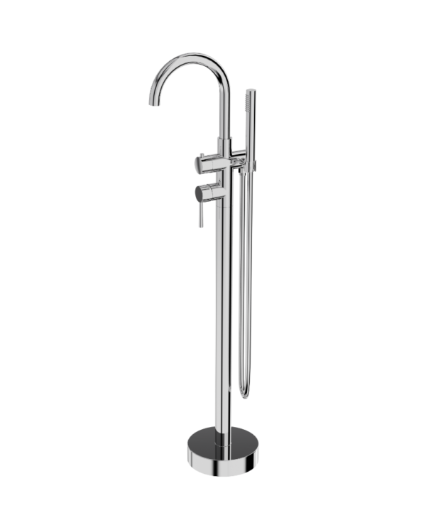 Fristående Rund Badkar Blandare Orion Chrome