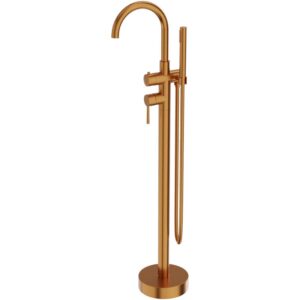 Fristående Rund Badkar Blandare Orion Brushed Copper