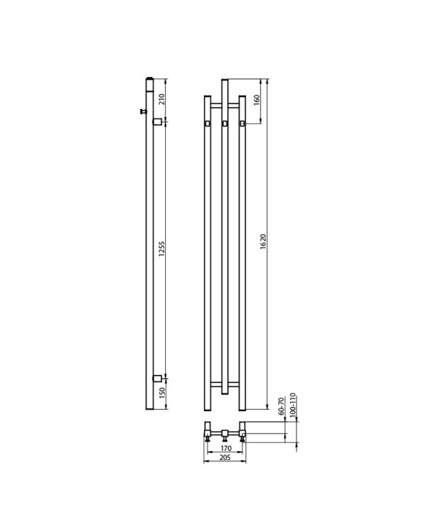 Handdukstork Calentador QR Black 162 - Bild 2