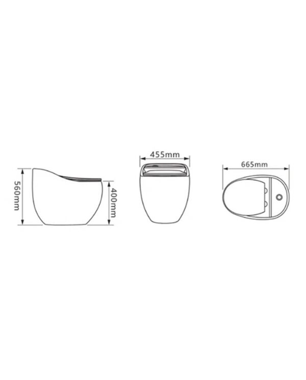 Toalettstol SILIA RIM Black - Bild 2