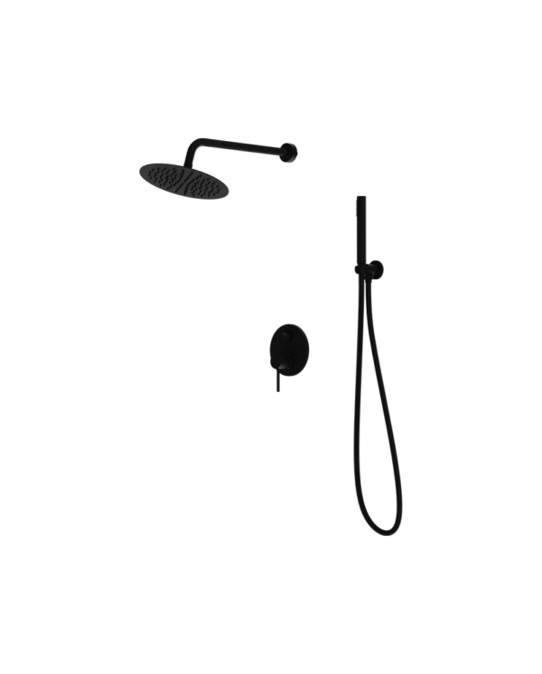 Duschset med regndusch Orion Matt Black