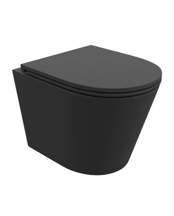 Toalettstol Vägghängd Galve Black