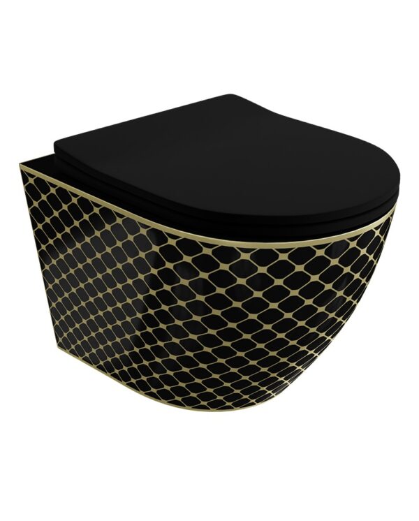 Toalettstol Vägghängd Sofi Slim Black Night