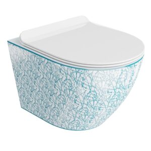 Toalettstol Vägghängd Sofi Slim Blue