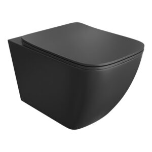 Toalettstol Vägghängd Onil Black