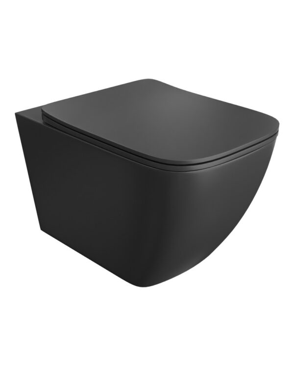 Toalettstol Vägghängd Onil Black