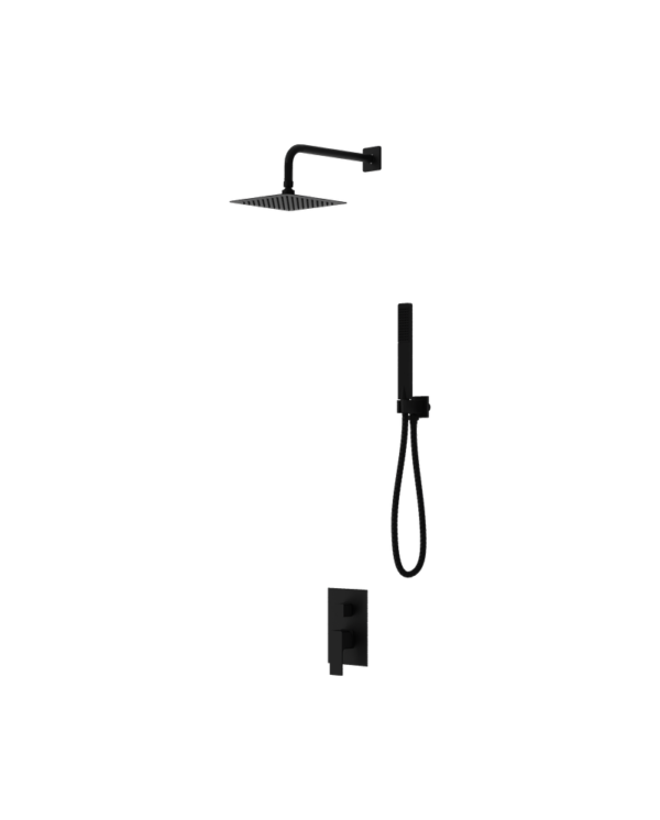 Duschset med takdusch Aquila Matt Black