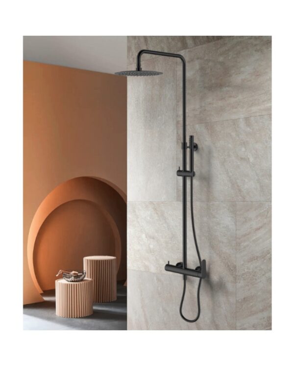 Duschset med Regndusch Cetus Matt Black - Bild 3
