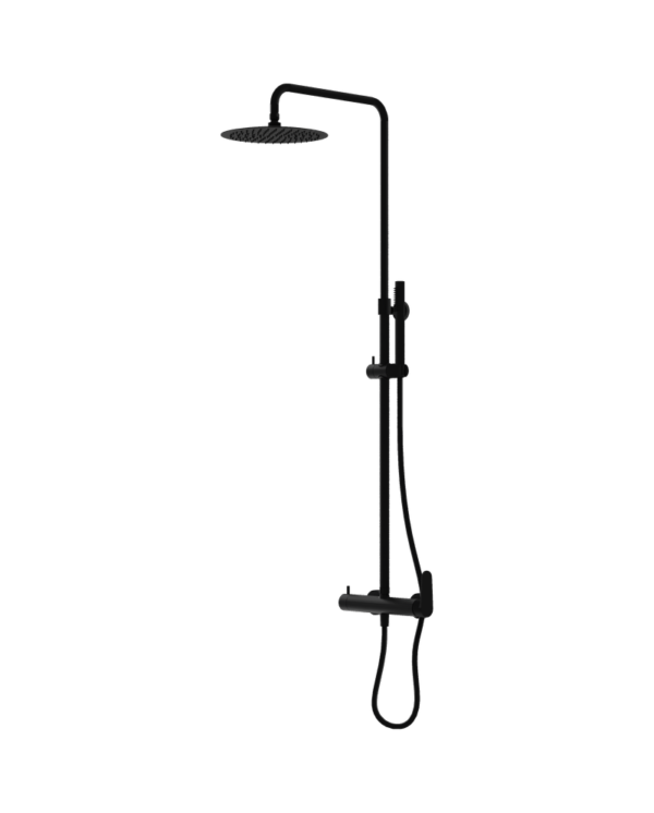 Duschset med Regndusch Cetus Matt Black