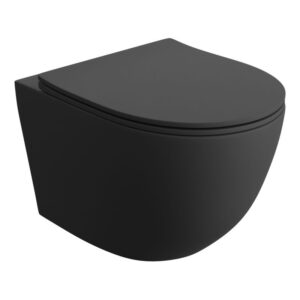 Toalettstol Vägghängd Sinto Black