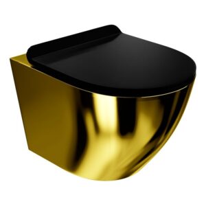 Toalettstol Vägghängd Black Gold Infinity