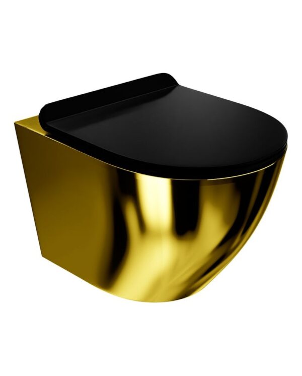 Toalettstol Vägghängd Black Gold Infinity