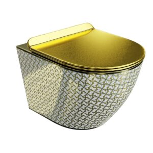 Toalettstol Vägghängd Sofi Slim Gold Never Die