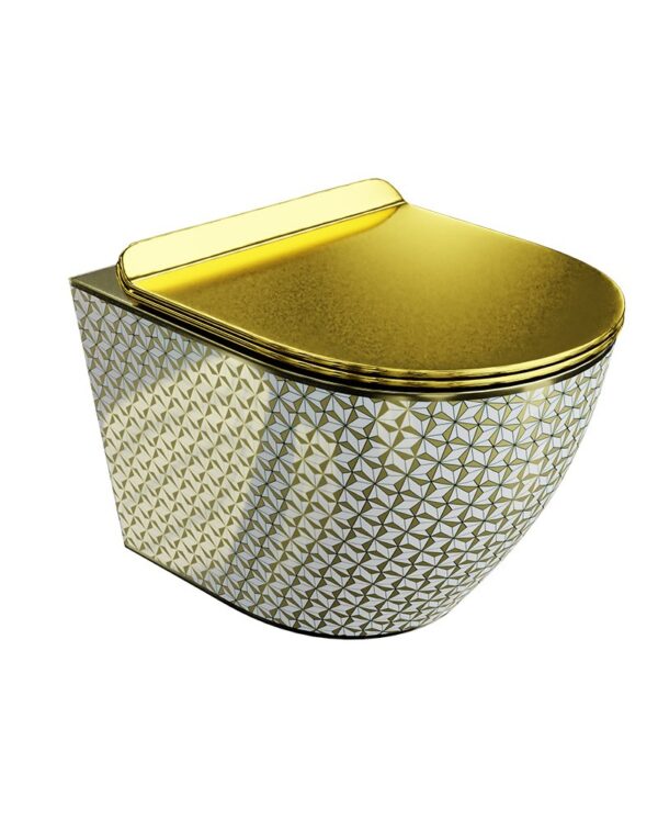Toalettstol Vägghängd Sofi Slim Gold Never Die