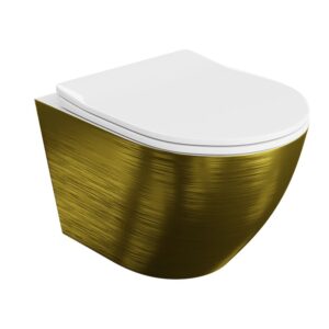 Toalettstol Vägghängd Sofi Slim Brushed Gold