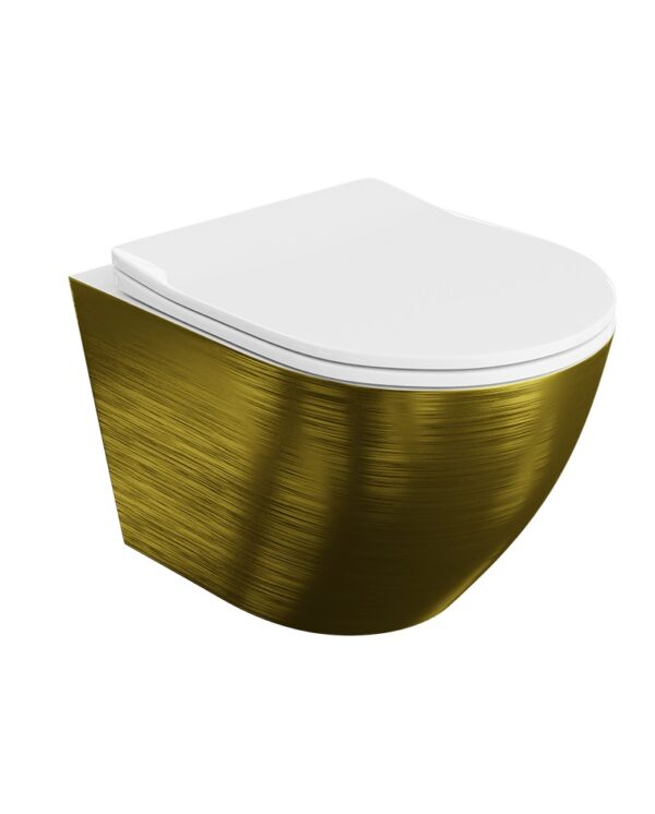 Toalettstol Vägghängd Sofi Slim Brushed Gold